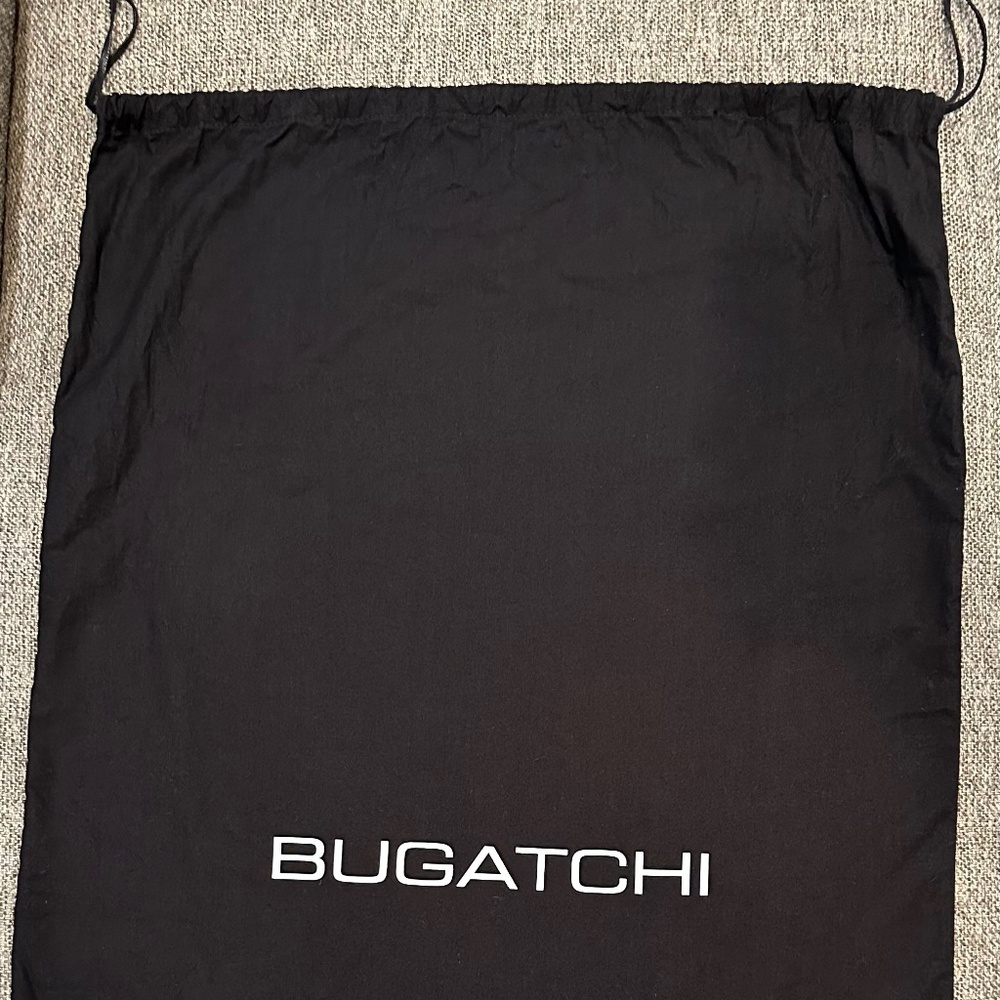 Bugatchi Black Pebbled Leather Messenger Bag Crossbody Laptop Bag NWT - Picture 8 of 14